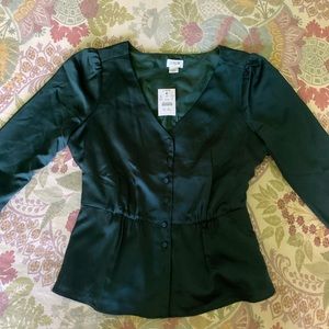 JCrew 3/4 Sleeve Blouse size 4p NWT